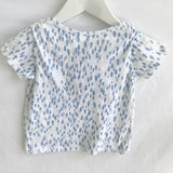 Bonds tee size 6-12 months (white with blue raindrops)