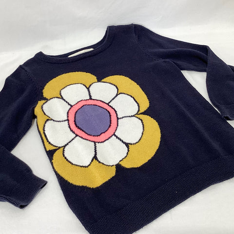 Cotton On knit jersey size 5 yrs (navy with flower)