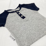Tiny Tribe tee size 0-3 months (grey/navy)