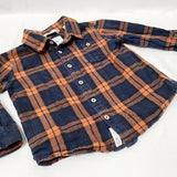 Country Road flannel plaid size 2 yrs (navy/rust)