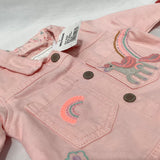 Next denim jacket NEW size 3-6 months (pink)