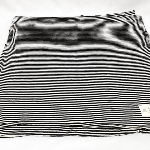 Nature Baby cotton wrap - black/white stripe
