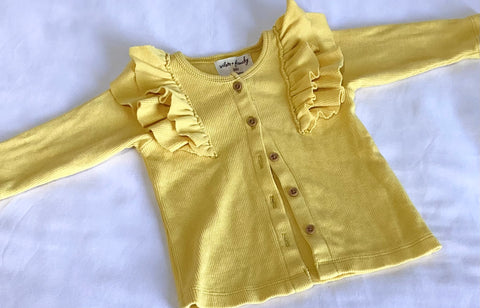 Wilson & Frenchy button up frill top size 0-3 months
